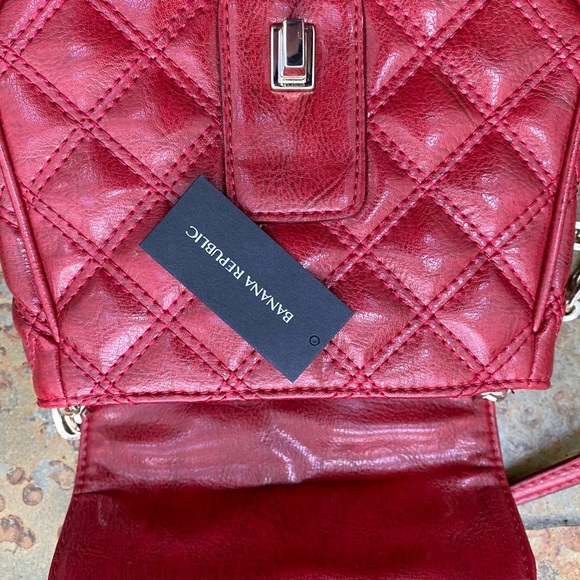 Banana Republic Mini Crossbody Bag Red NWT - Picture 7 of 8